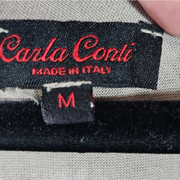 Carla Conti Silk Blouse Medium Floral Lightweight Tank Feminine Summer Preppy - Picture 2 of 5